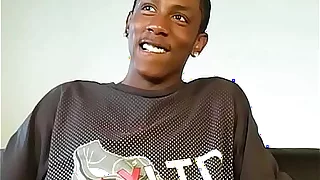 Young black UK teen Bobby sprays warm cum after jerking off